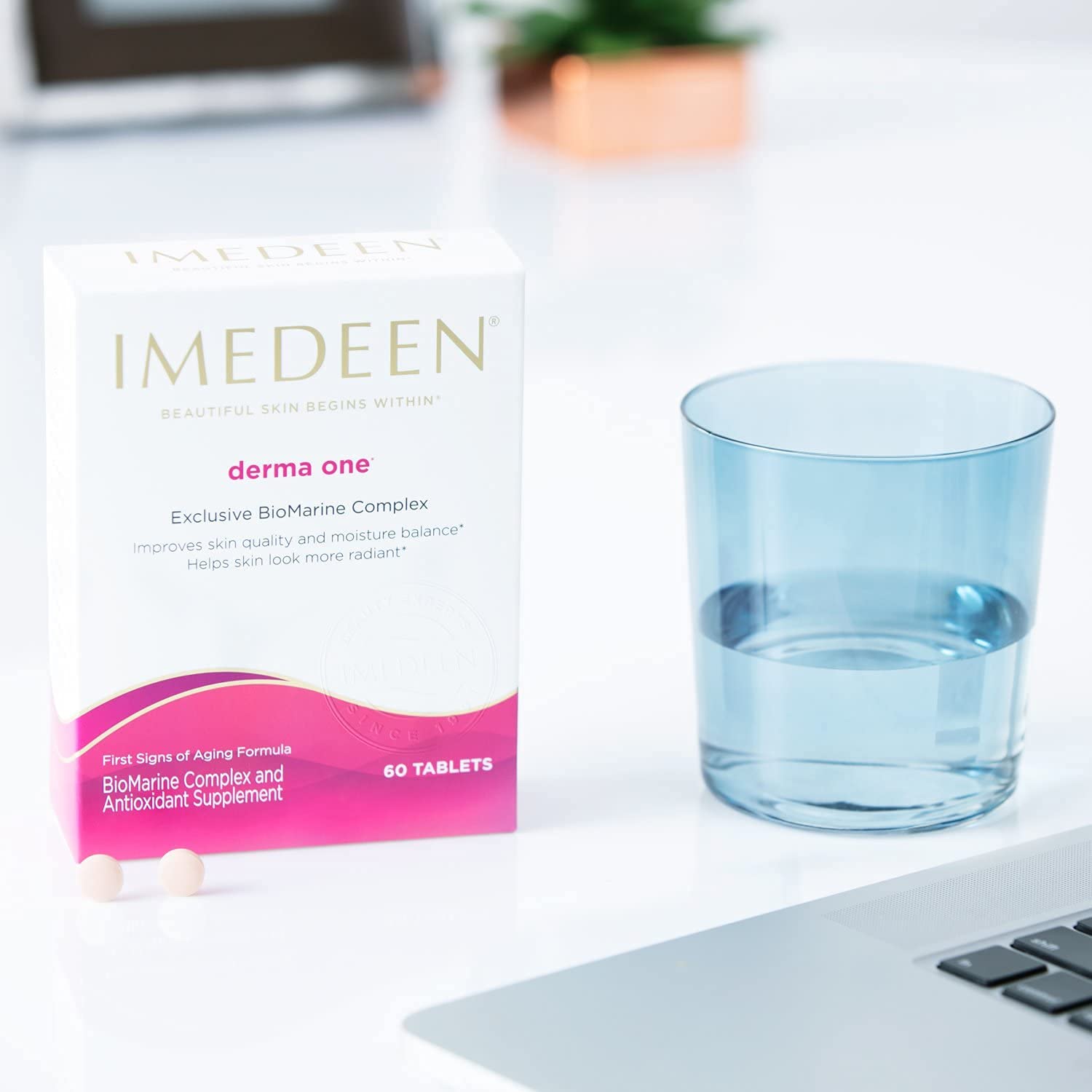 Illustration of Imedeen Derma One ingredients with Marine Complex.