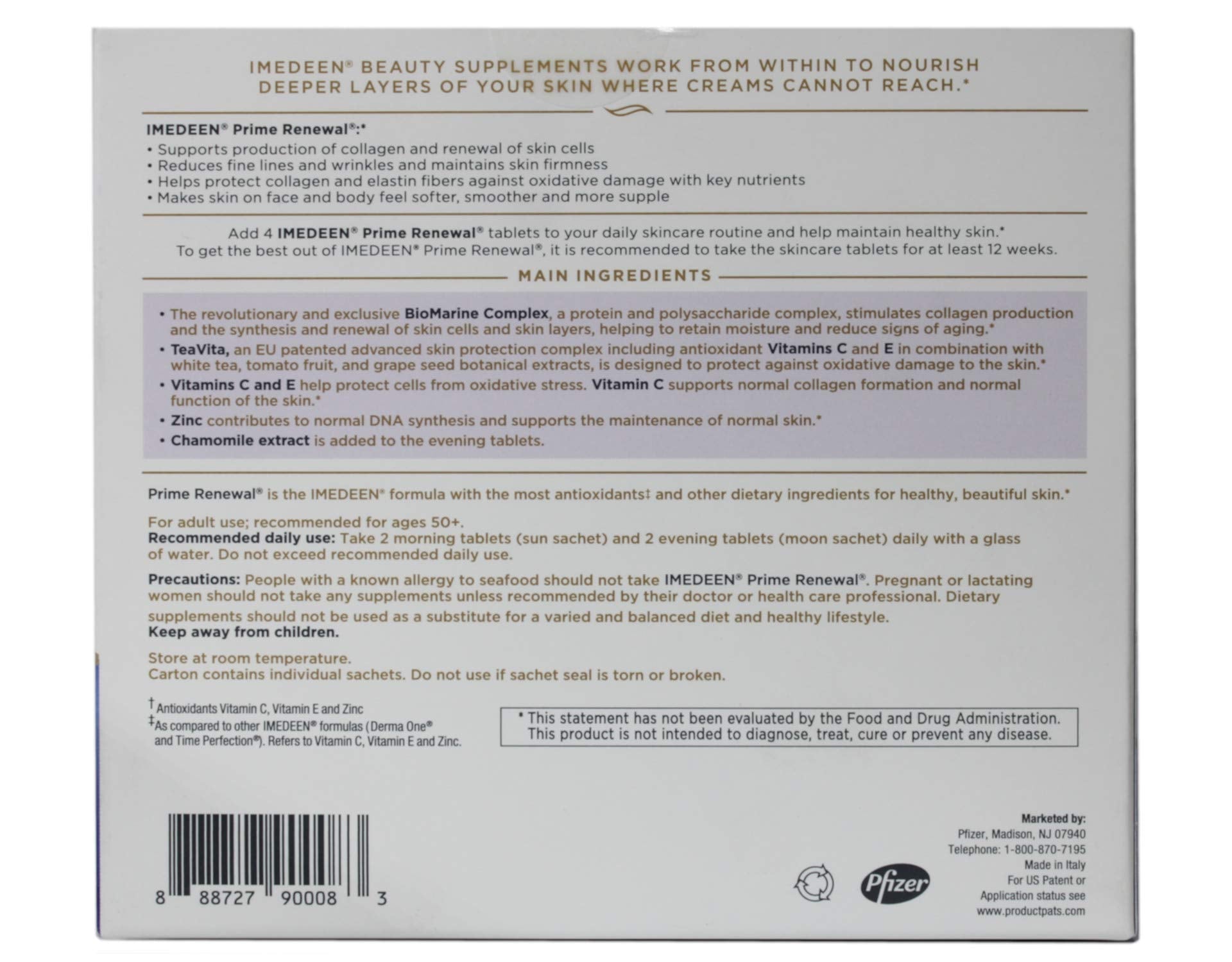 Hand holding Imedeen Prime Renewal tablet for easy daily dosing