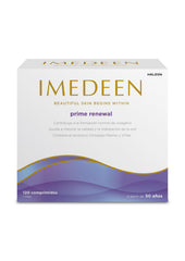 Imedeen Prime Renewal bottle label highlighting collagen support for mature skin.