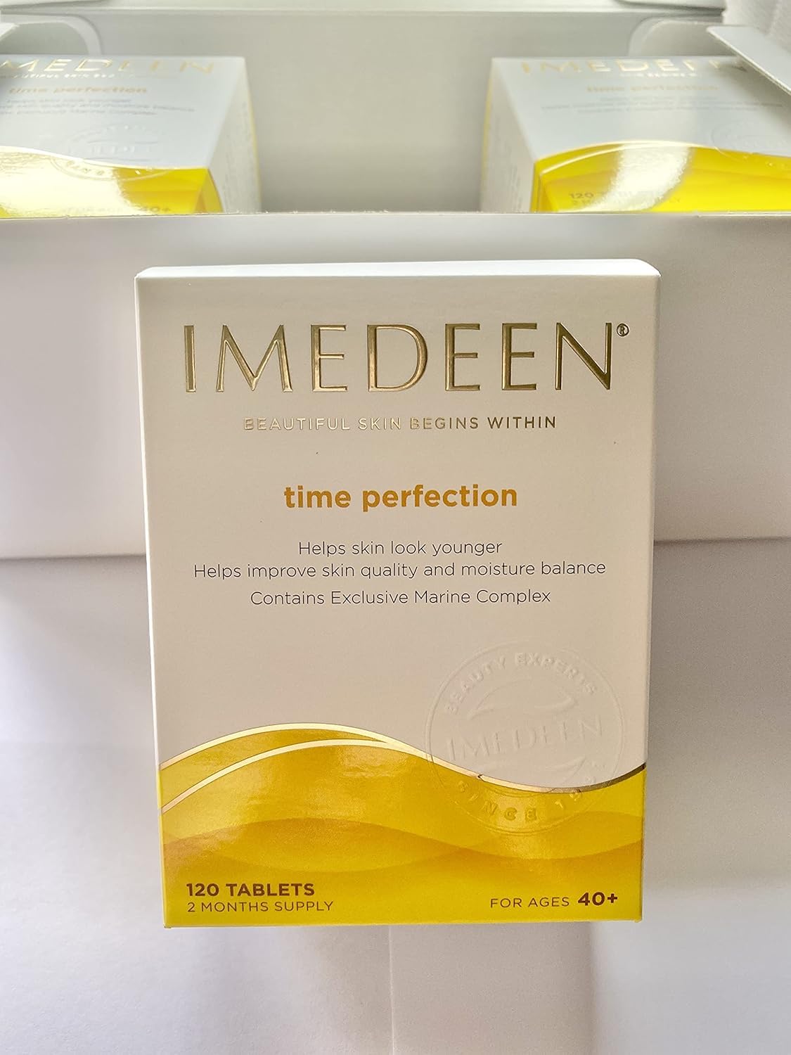 Imedeen Time Perfection Tabs lycopene illustration highlights the LycoPhence GS Forte blend.