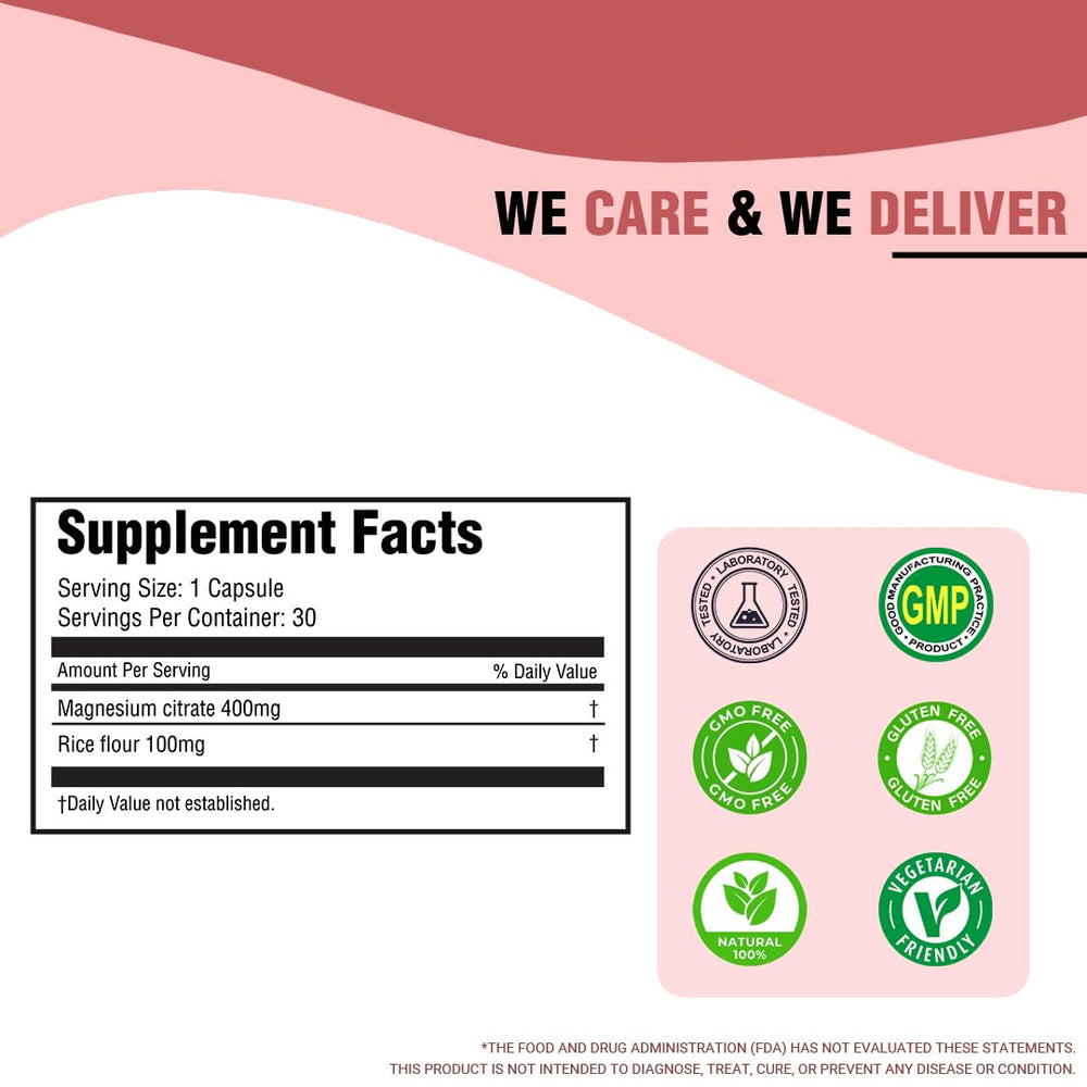 iMeMyself Magnesium Citrate Capsules on a kitchen shelf.