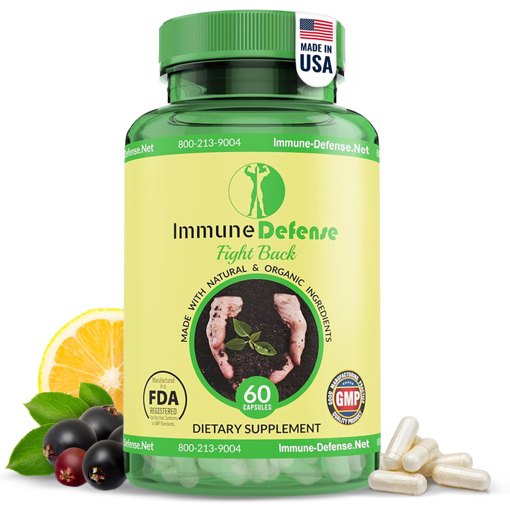 Immune Defense bottle front view for easy daily immune support