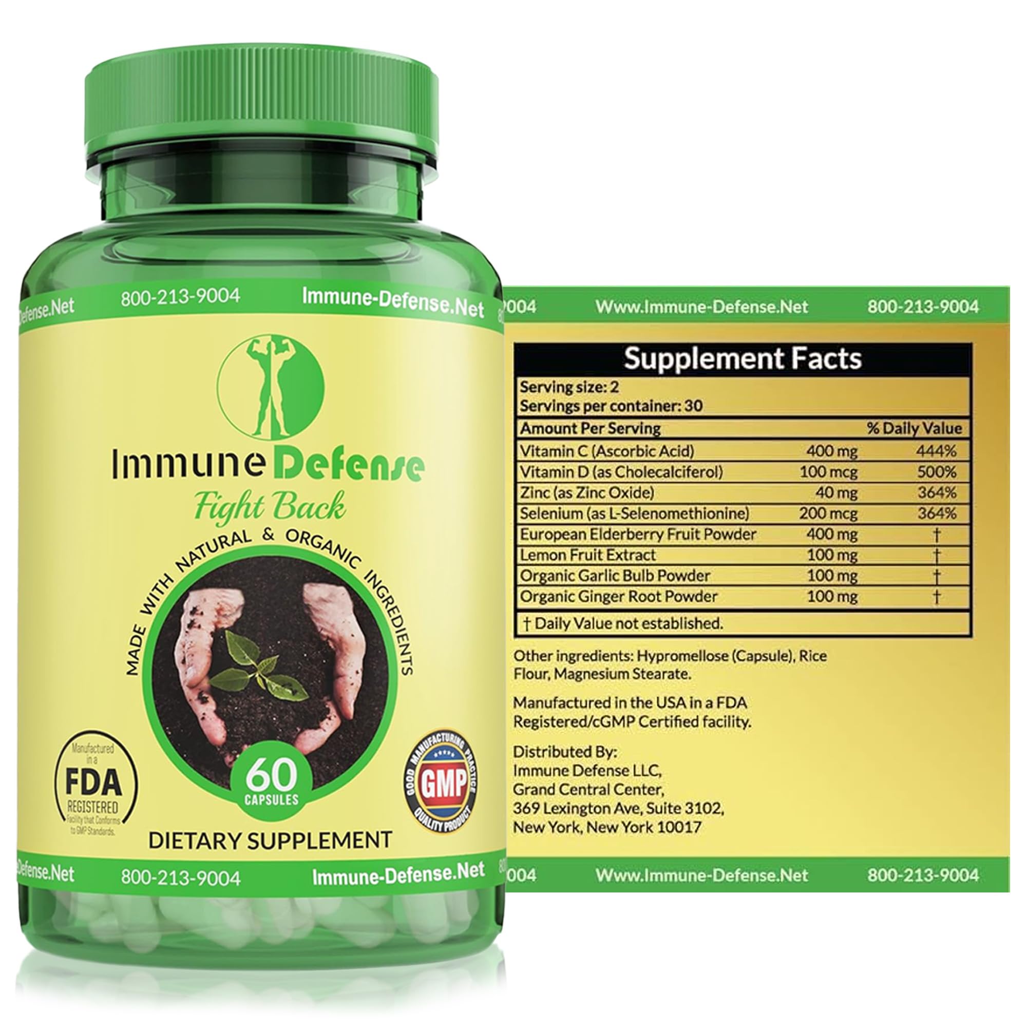 Immune Defense vitamin blend features zinc and selenium for daily wellness