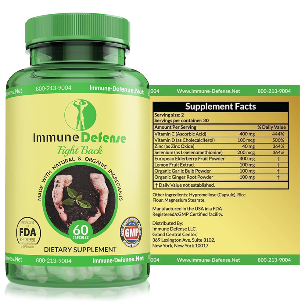 Immune Defense vitamin blend features zinc and selenium for daily wellness