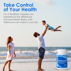 Immune Health Basics label close up highlights purified beta glucan