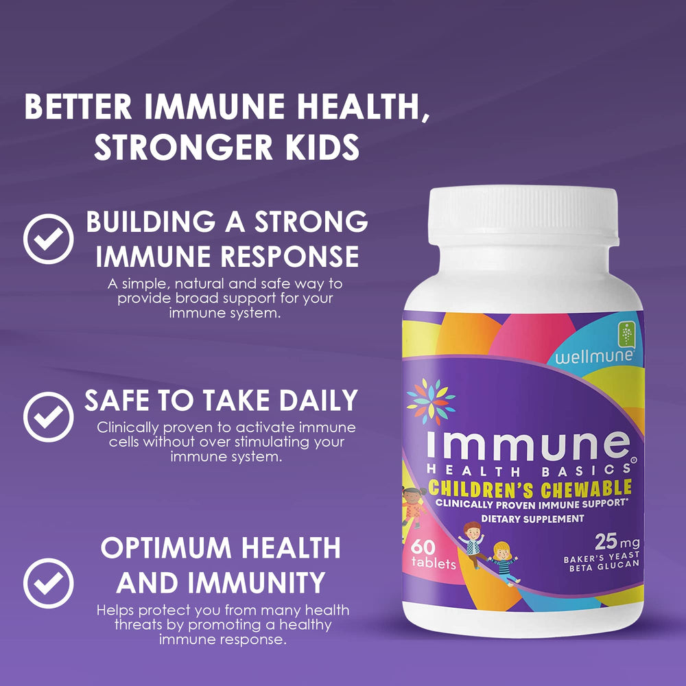 Natural orange-flavor chewables from Immune Health Basics offering kid-friendly daily immune support.