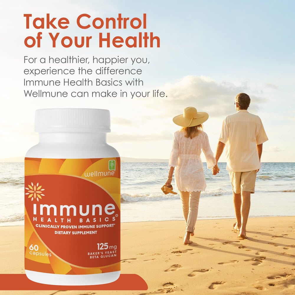 Immune Health Basics capsule array on clean background for easy daily dosing