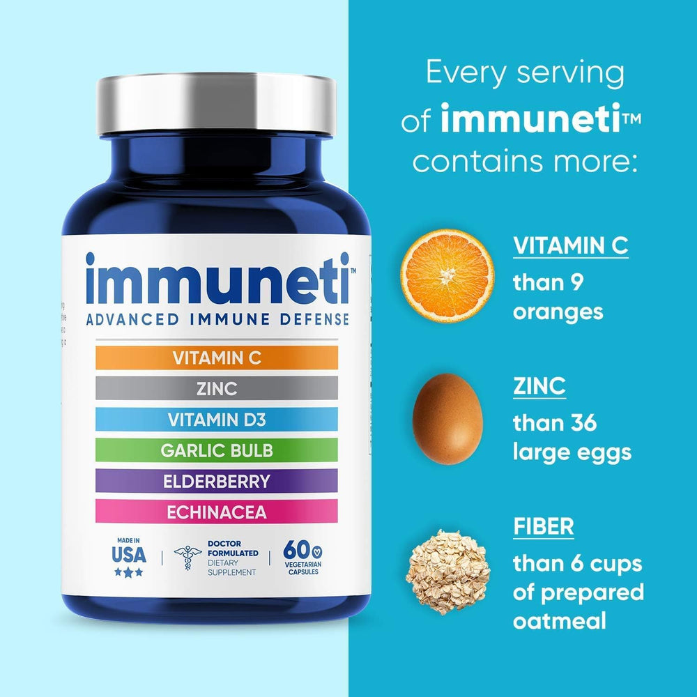 IMMUNETI Advanced Immunity capsules ready to take for regular support.