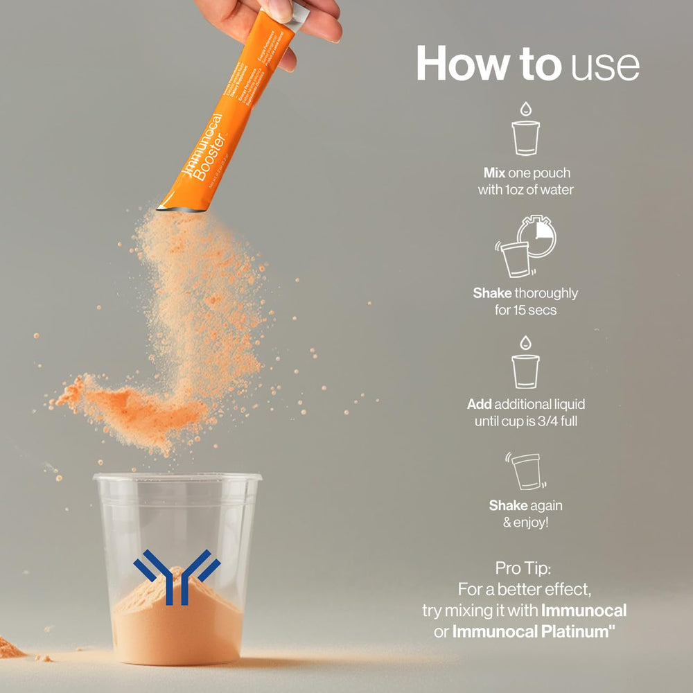 Immunocal Booster Energy green coffee bean visual, steady energy without a harsh crash.
