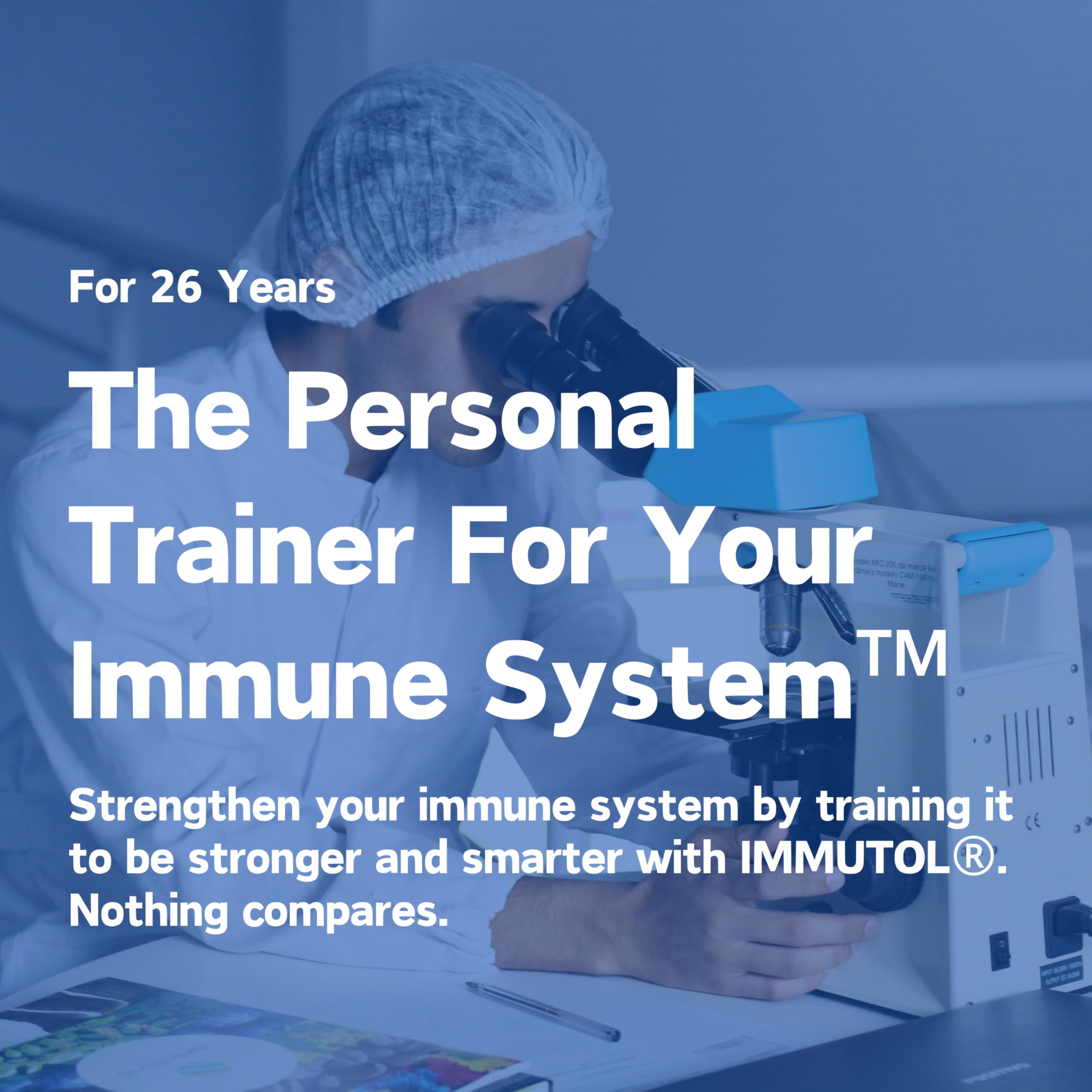 Immunocorp Immutol bottle on desk during daily routine
