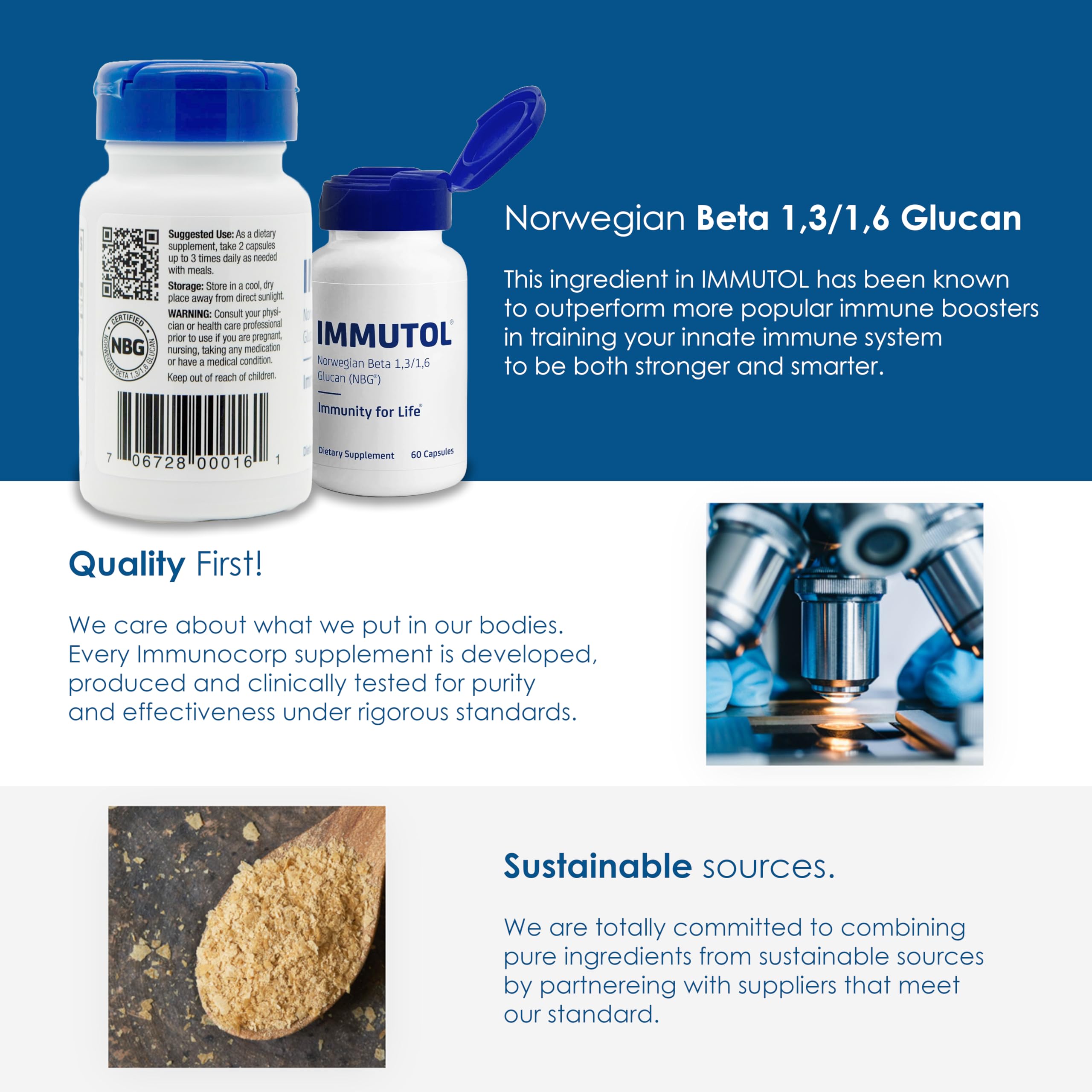 Immunocorp Immutol packaging flatlay with bottle