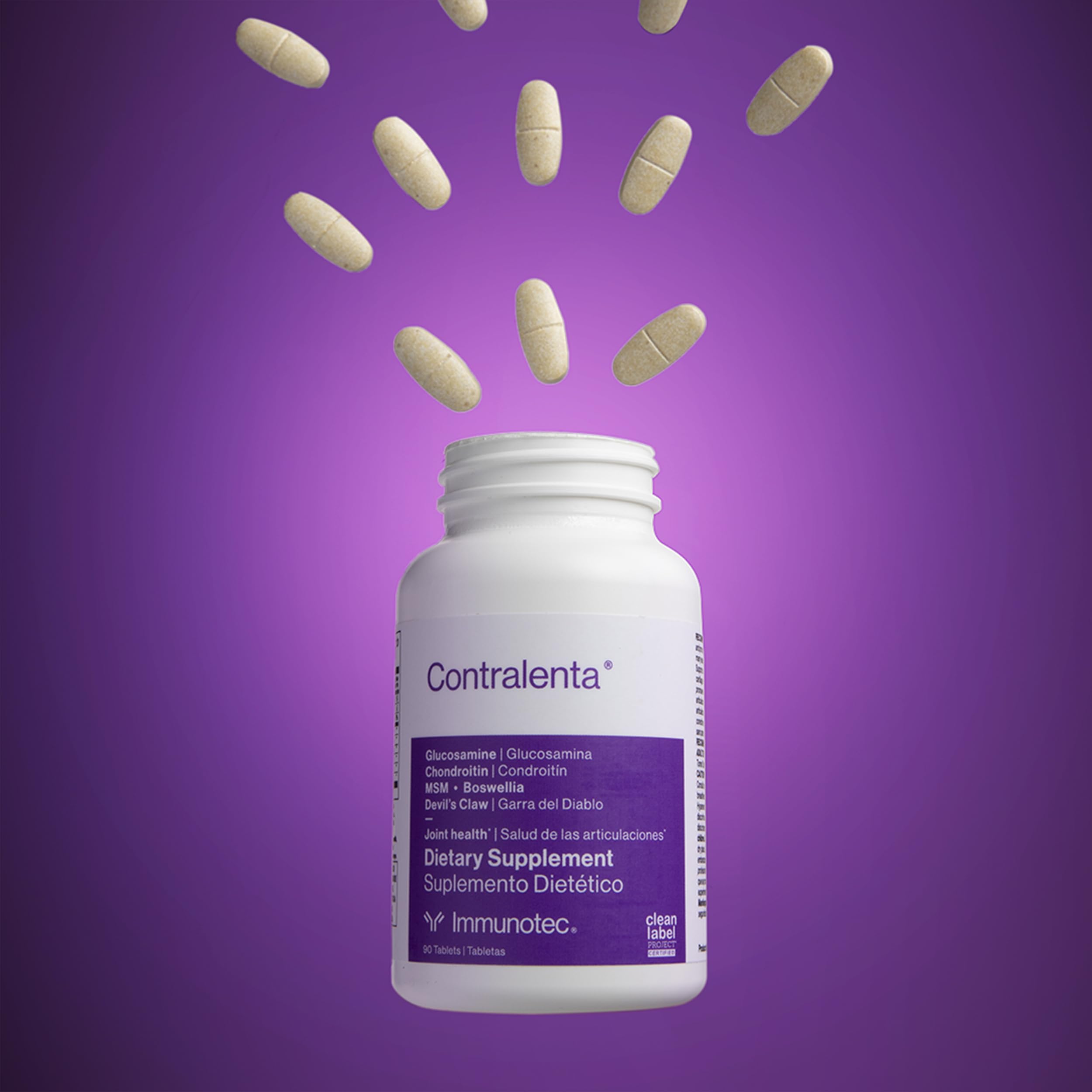 Immunotec Contralenta lubrication image highlights joint lubrication for smoother movement.