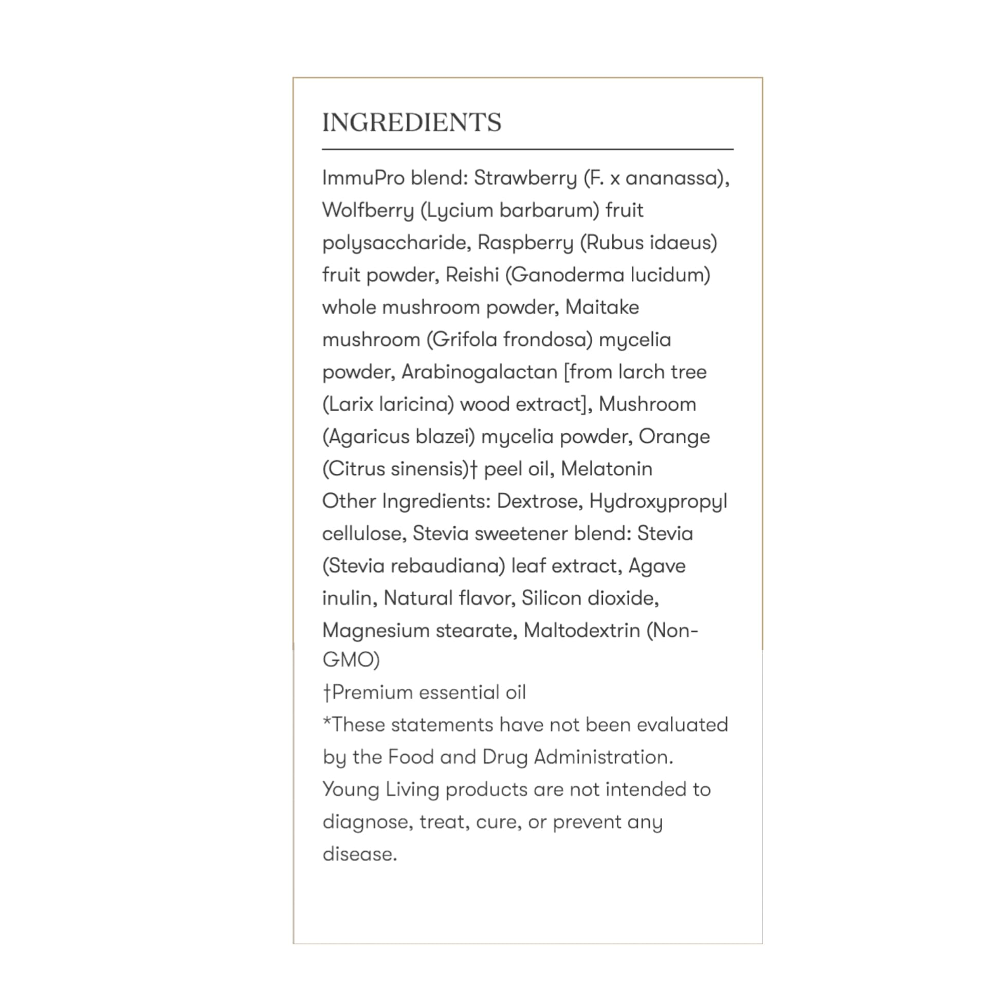 ImmuPro chewable tabs flavor graphic conveys pleasant taste option