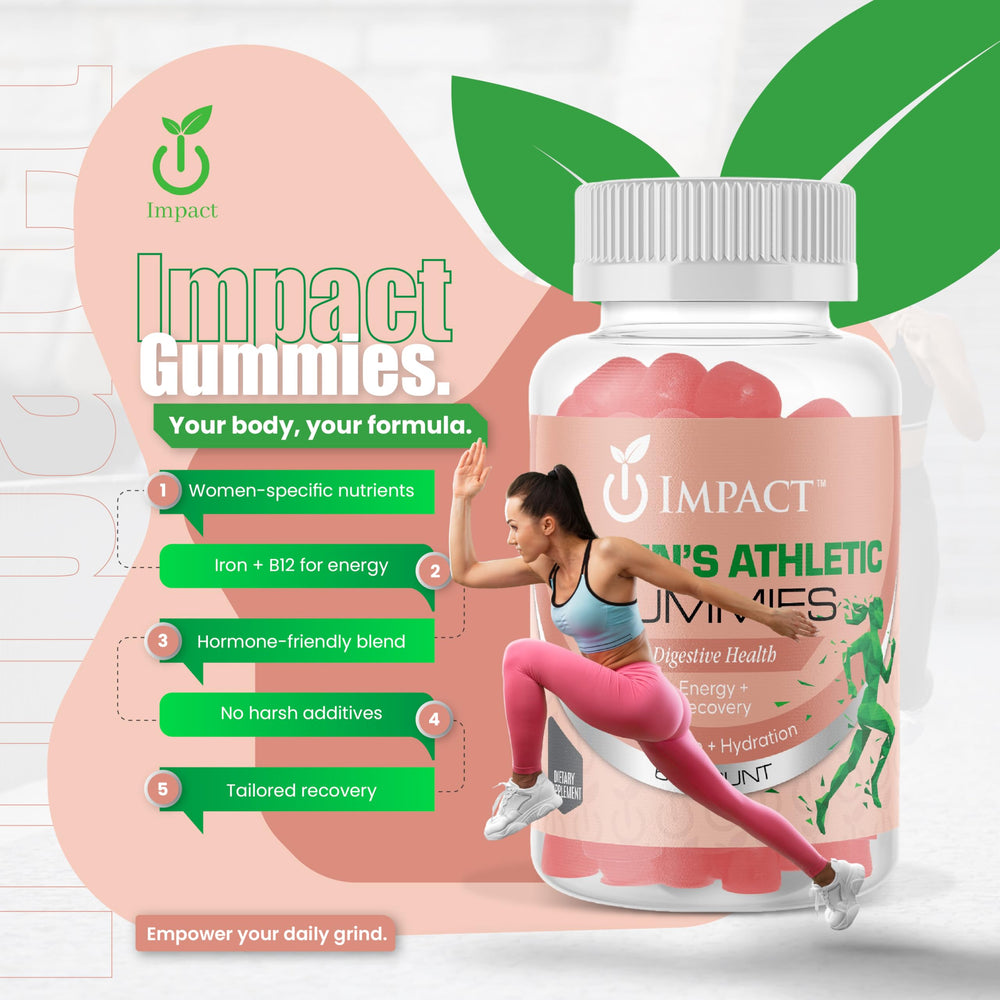 Pour shot of Impact Gummies ready for training sessions