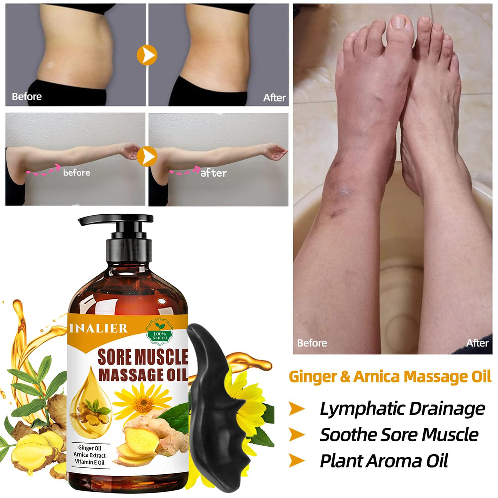 INALIER massage oil glides on skin leaving a silky, non-greasy finish.