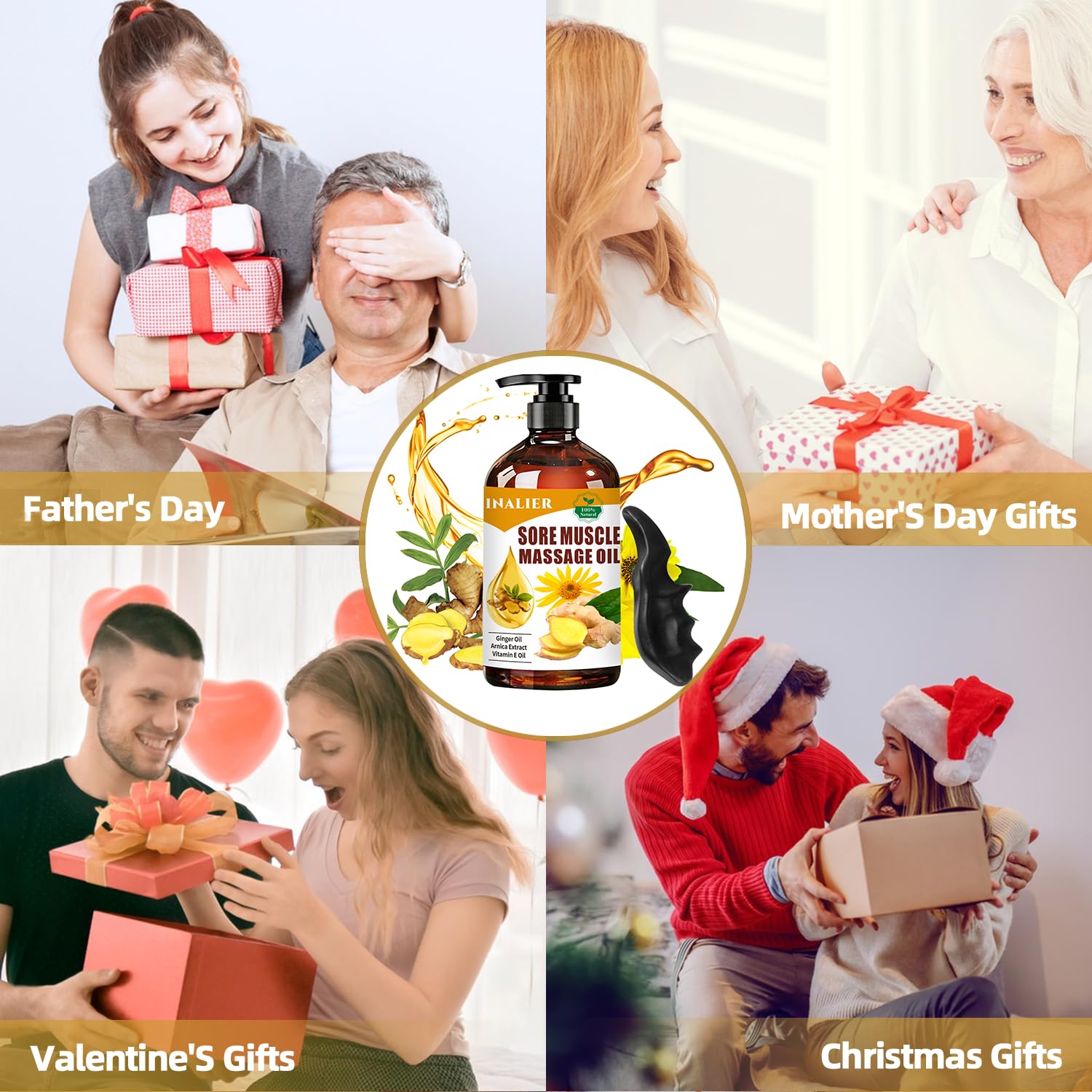 INALIER Sore Muscle Oil enhances spa nights at home.