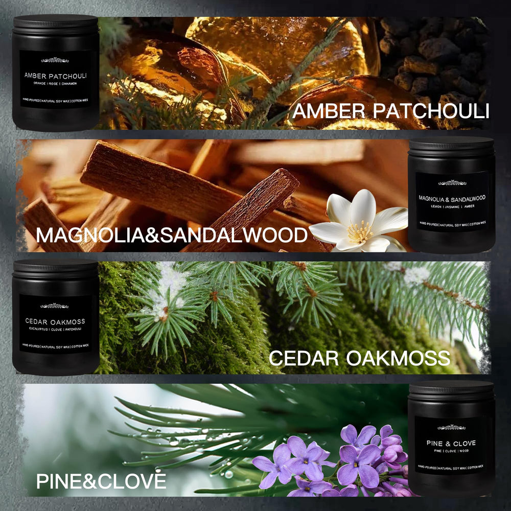 Inayou Pine Clove candle close-up highlighting bold, refined aroma