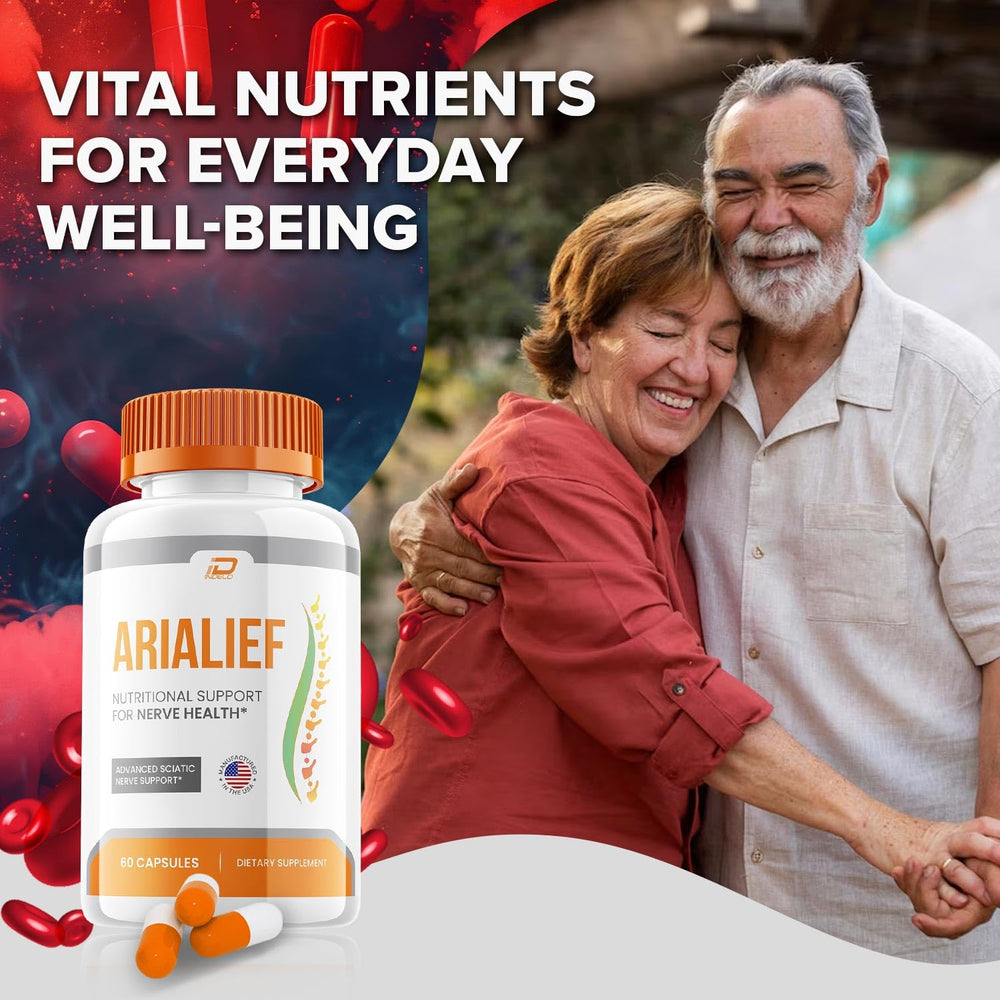 Indelo Arialief capsules side view, premium dietary supplement for daily use.
