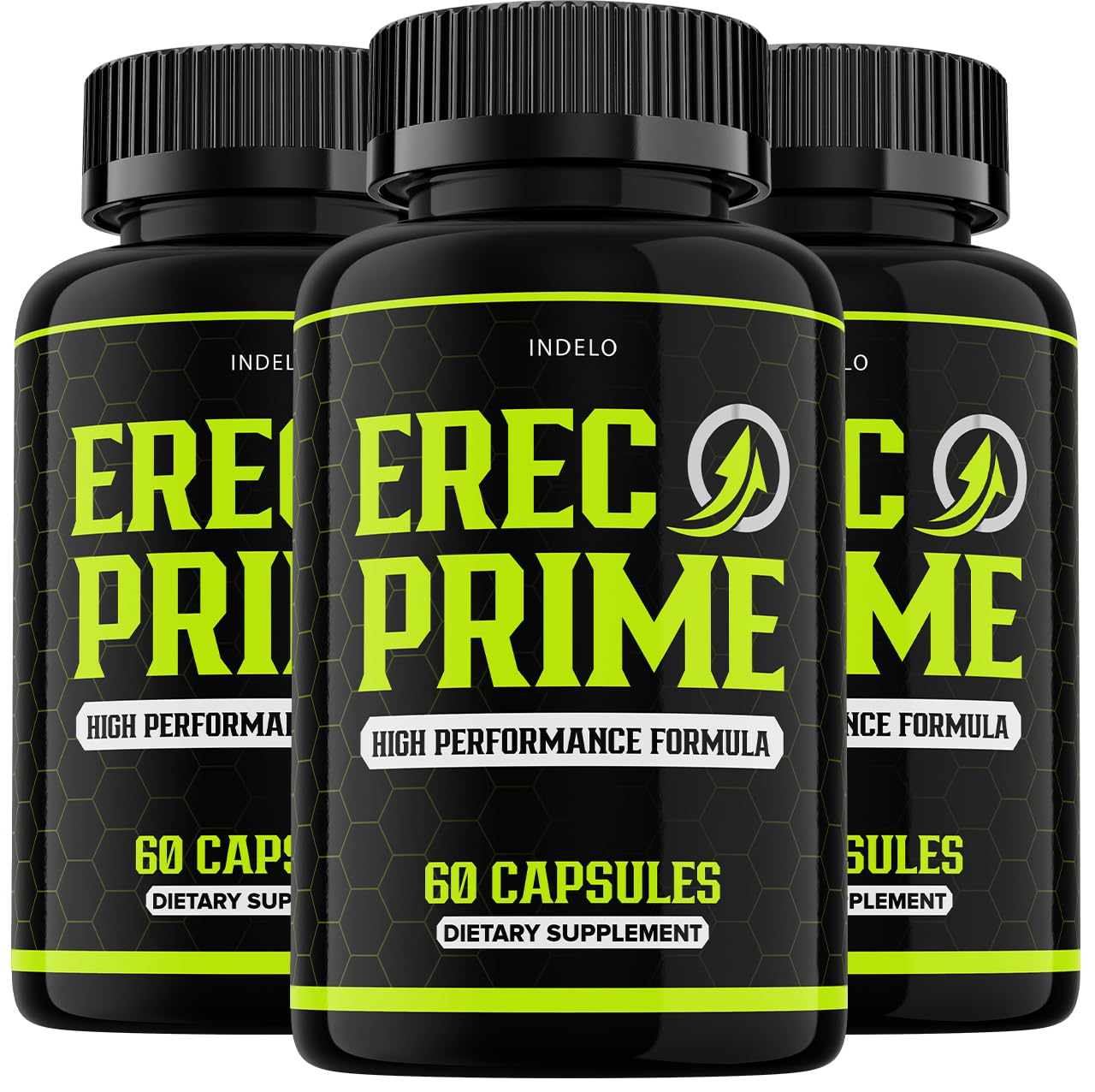 Indelo ErecPrime pills three-pack box demonstrates value and convenience for daily routines.
