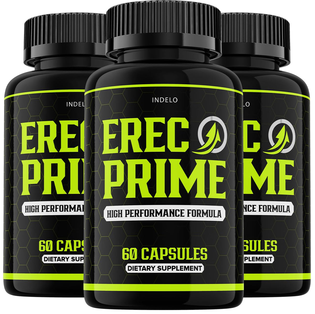 Indelo ErecPrime pills three-pack box demonstrates value and convenience for daily routines.