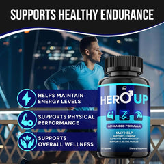 Indelo Hero Up capsules close-up highlighting natural ingredients
