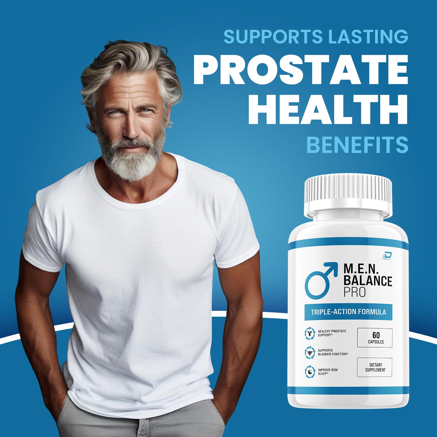 Three-pack box for convenient weekly supplementation.