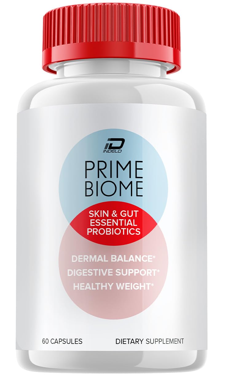 Indelo PrimeBiome skin-boost capsules for a healthy, radiant complexion.