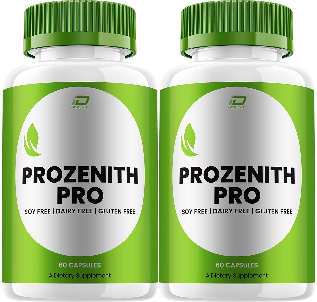 Indelo Prozenith Pro Capsules bottle showing the all-natural formula for daily wellness.