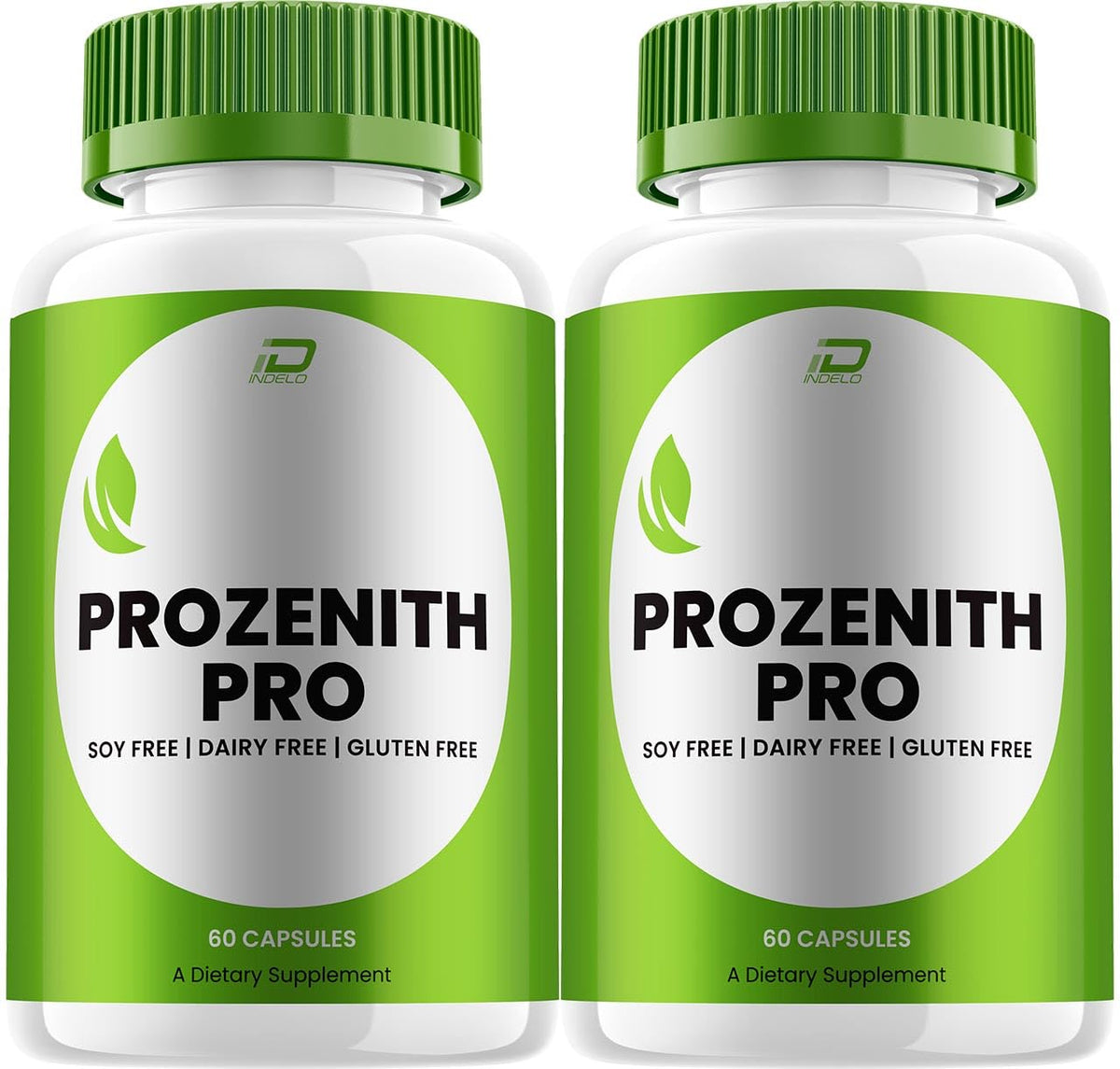 Indelo Prozenith Pro Capsules bottle showing the all-natural formula for daily wellness.