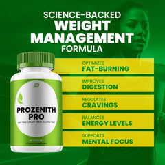 Indelo Prozenith Pro capsules label closeup showing natural ingredient emphasis.