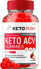 Indelo Rush Keto ACV Gummies pack front view signaling keto-friendly weight management.