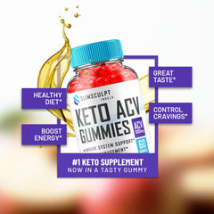 Indelo SlimSculpt Keto ACV Gummies packaging box with clear label for easy daily use.