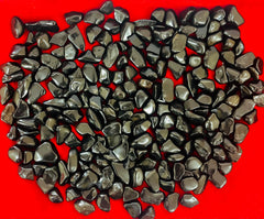 Black Agate tumbled chips by Indian Consigners suitable for jewelry and mosaics.