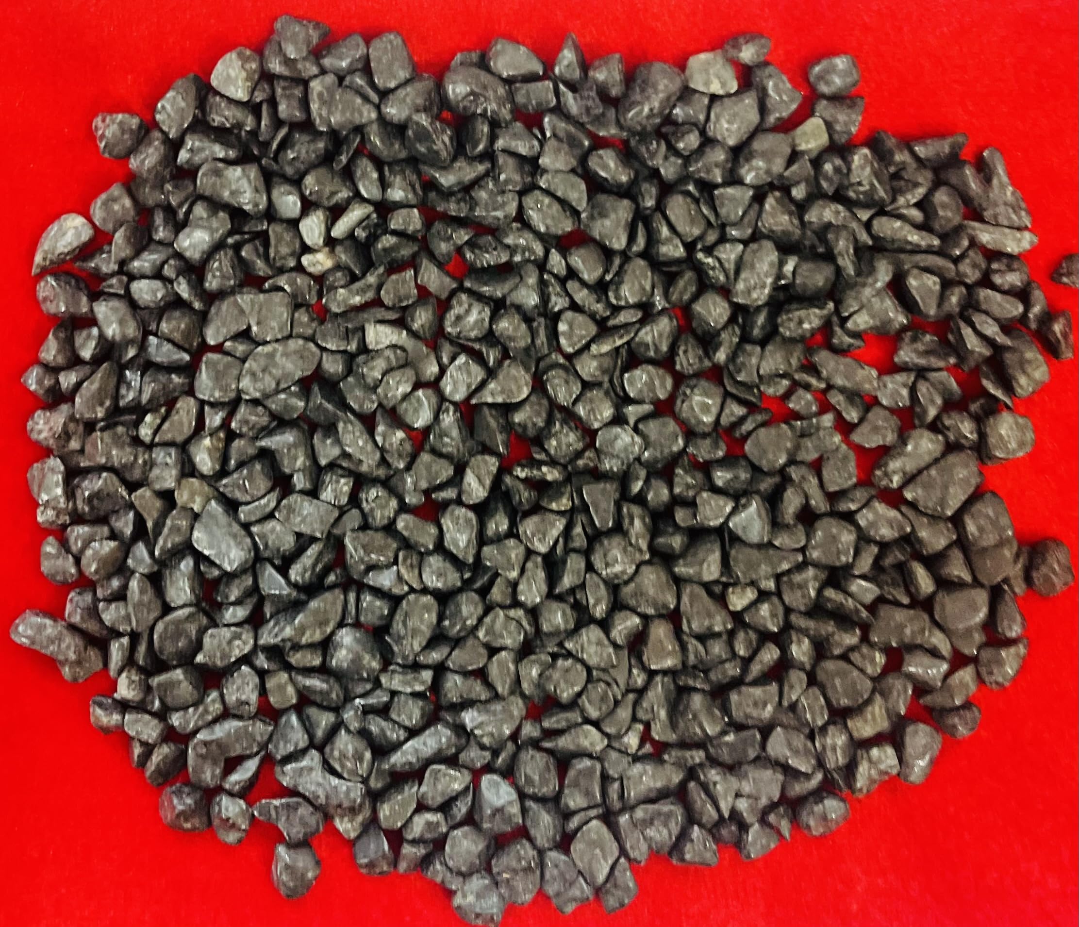 Indian Consigners Black Tourmaline chips close-up texture ideal for craft projects.
