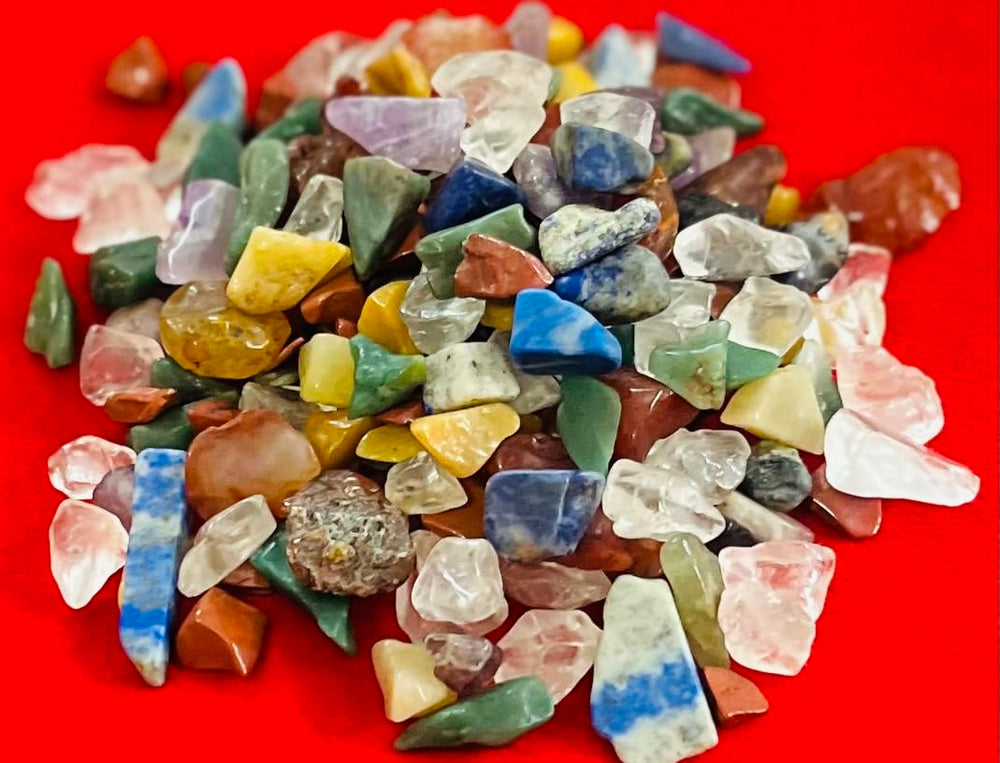 Indian Consigners decorative stone chips in a bowl add color and texture