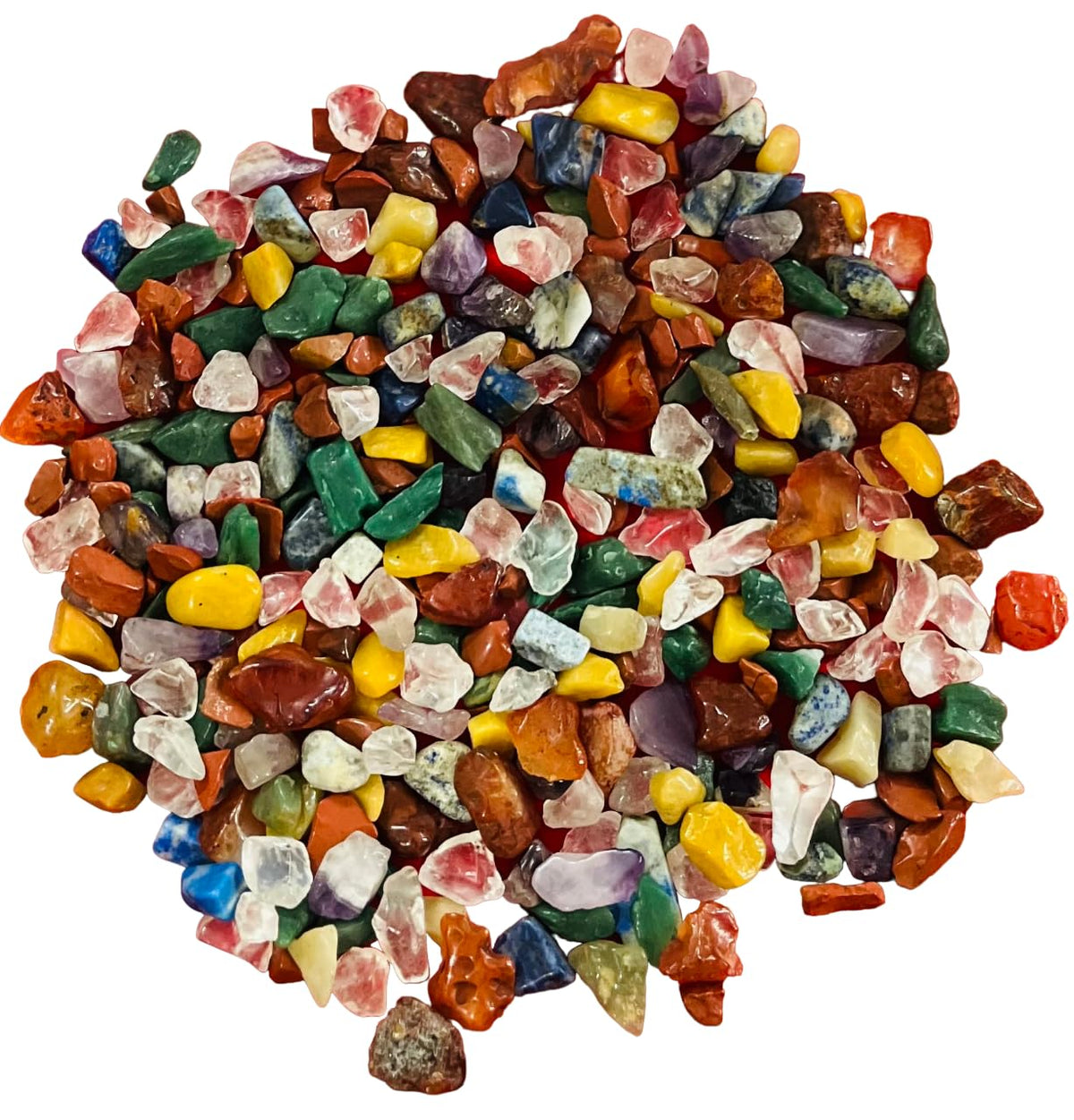 Indian Consigners seven chakra stone chips in vibrant colors for decor