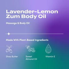 Indigo Wild Zum Lavender-Lemon application motion for soothing massage.