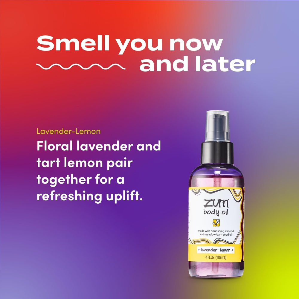 Indigo Wild Zum Lavender-Lemon fragrance swirls promote calm.
