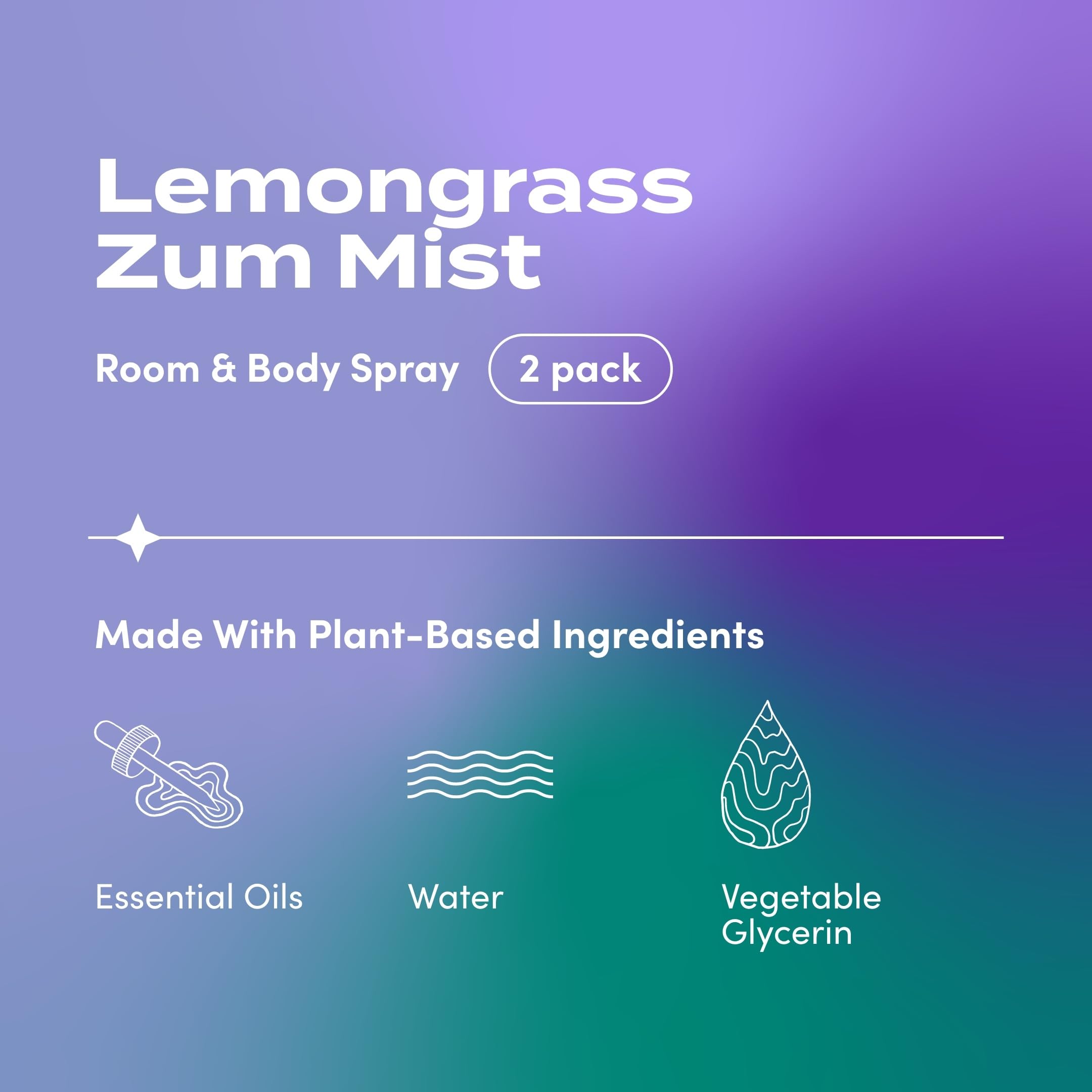 Indigo Wild Zum Mist Lemongrass bottle pour enables easy misting.