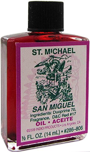 INDIO Saint Michael oil bottle for protection rituals and daily focus