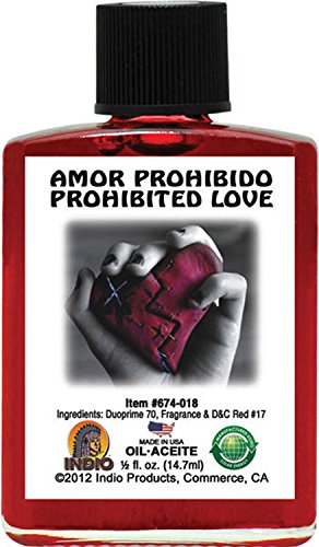 INDIO Prohibited Love Oil bottle for rituals and meditation.