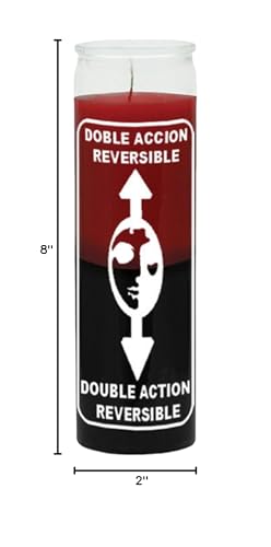 INDIO red-black candle 7-day burn; supports protective energy and reversal intentions.