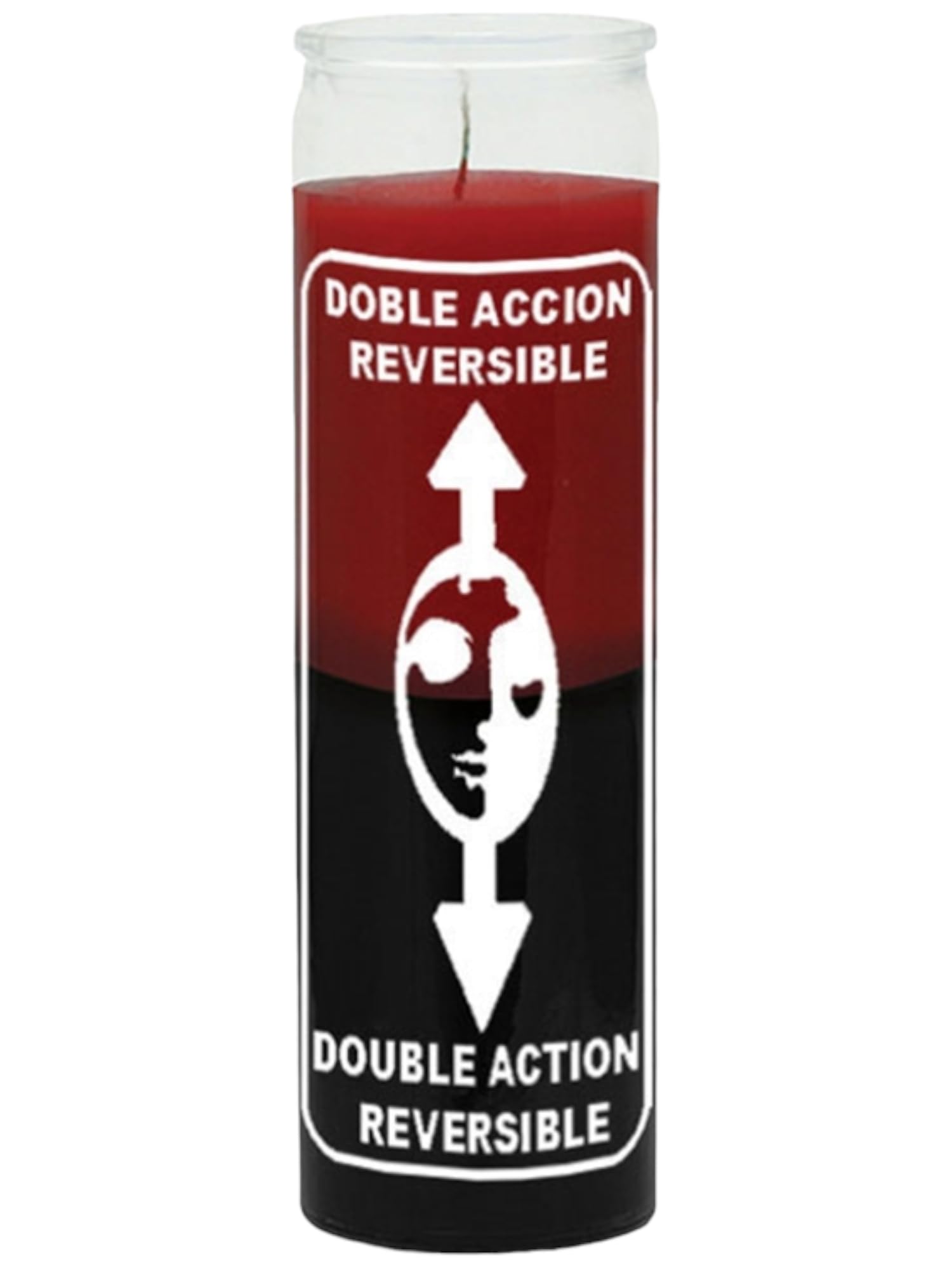 INDIO reversible candle silkscreen; two-tone design for energy protection rituals.