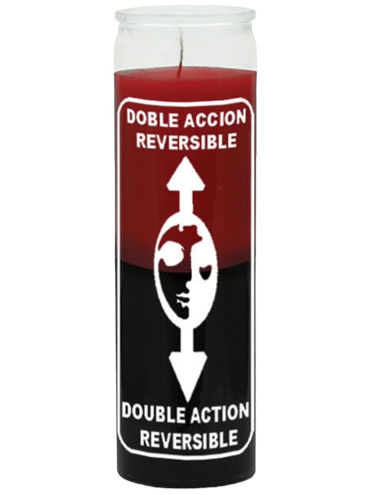 INDIO reversible candle silkscreen; two-tone design for energy protection rituals.
