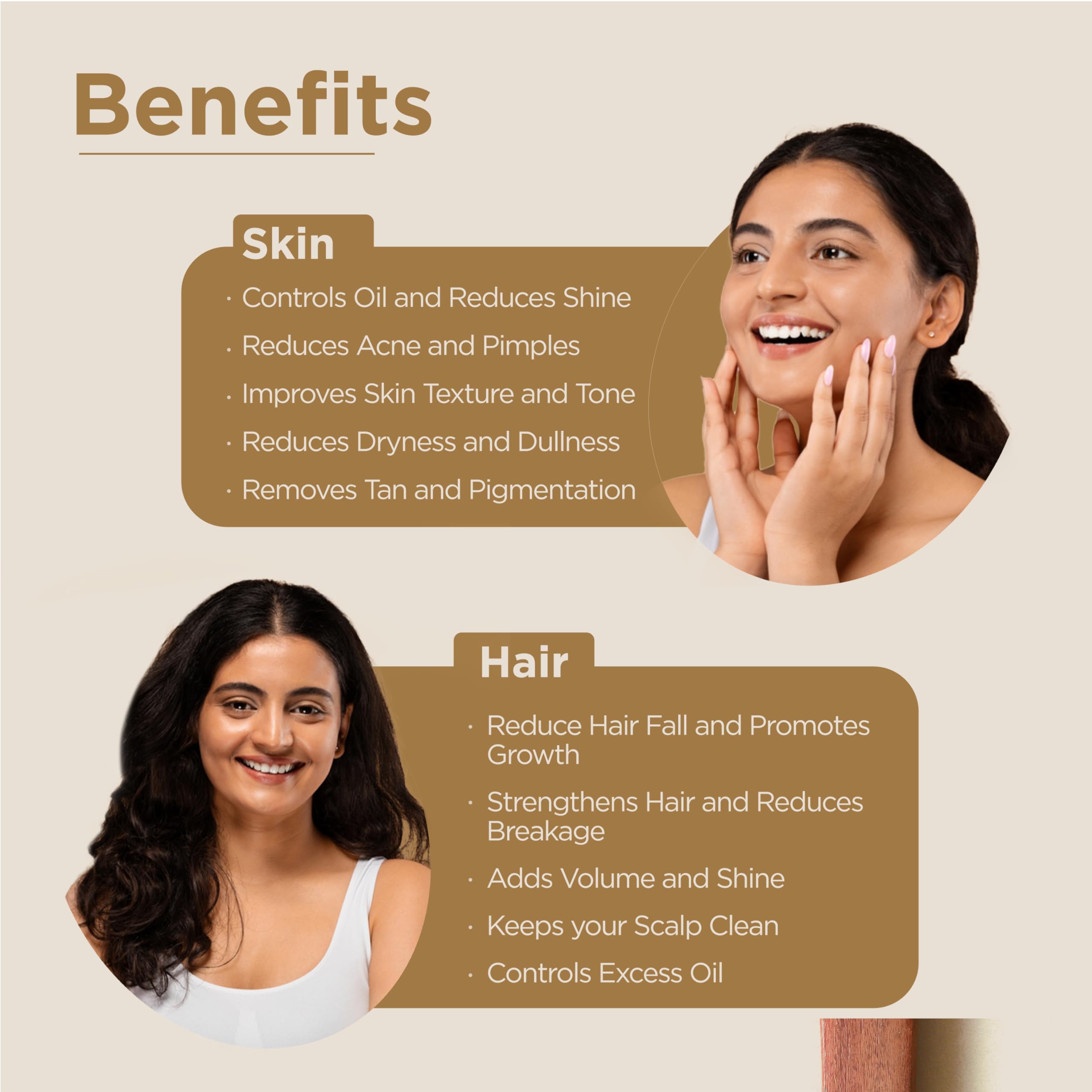 INDUS VALLEY hair mask application using the dual herb powder.