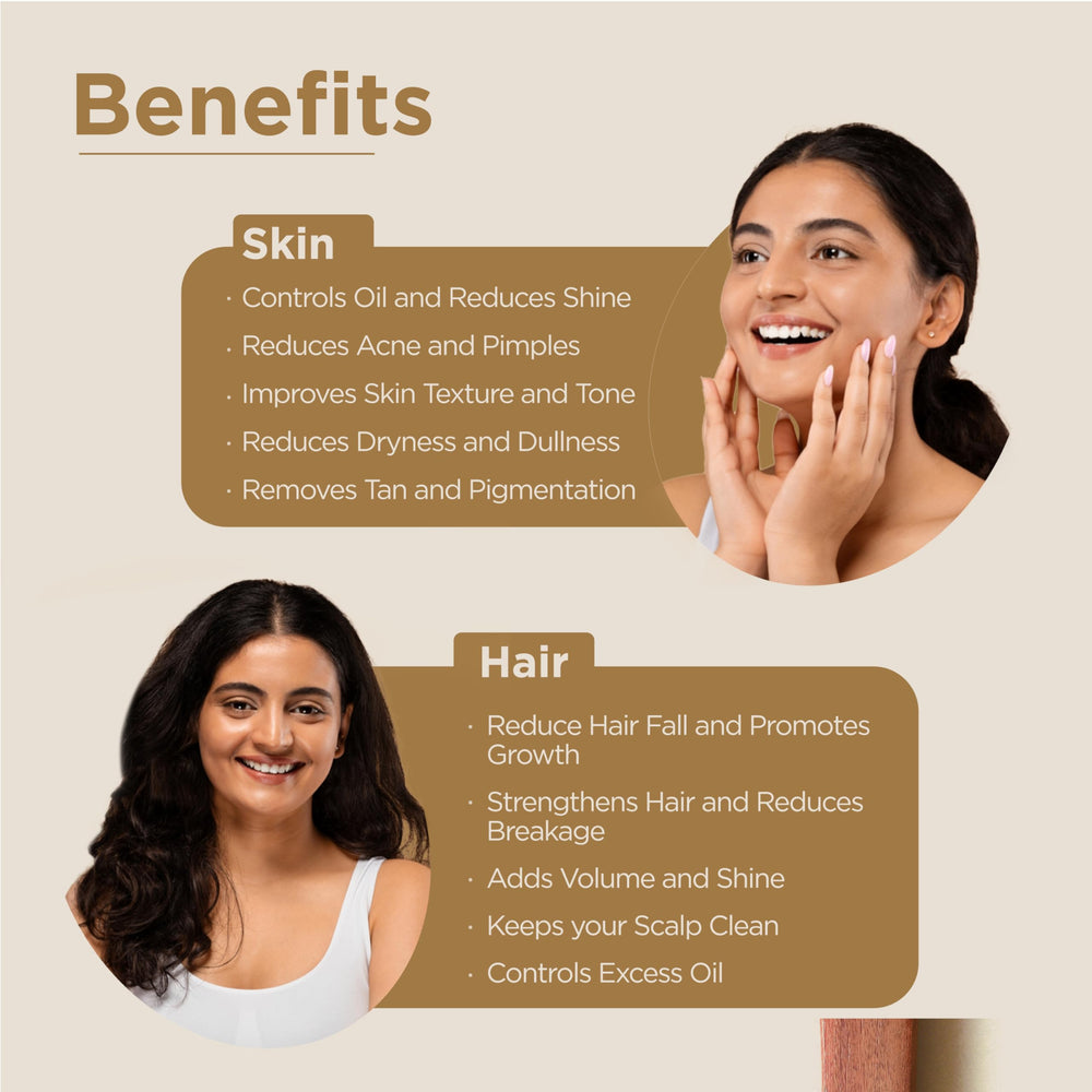 INDUS VALLEY hair mask application using the dual herb powder.