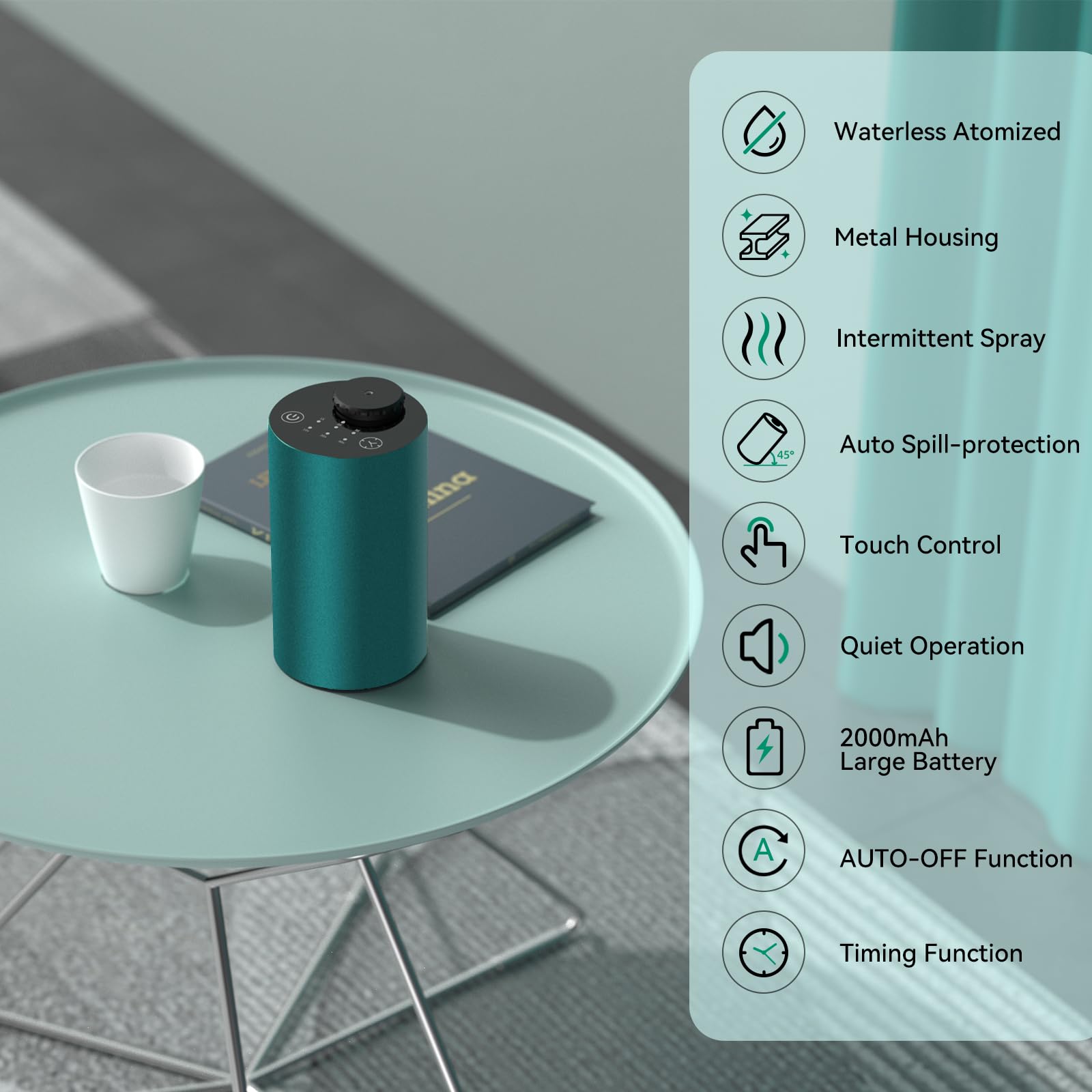 INXDOLHOM waterless diffuser car usage compact design for on the go scent