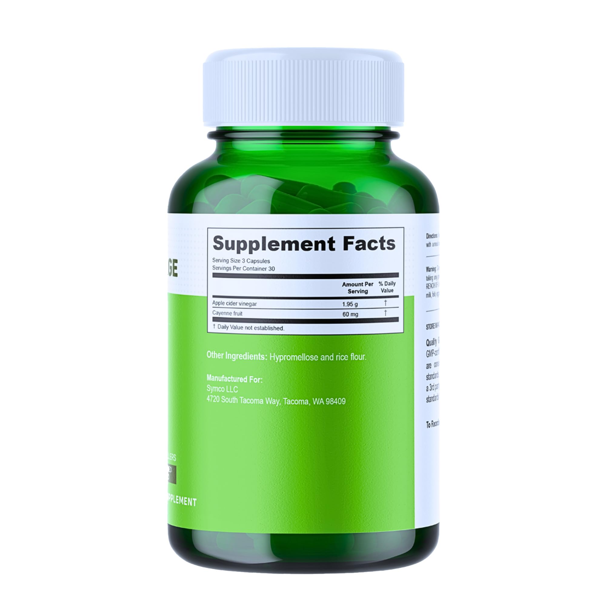 Infinite Age ACV capsules pouring, tasteless and easy to take daily.