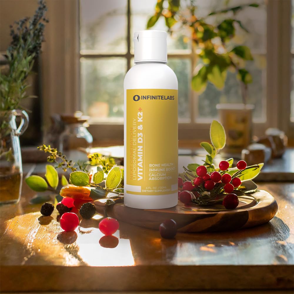 Infinite Labs Liposomal Vitamin D3 & K2 dispensing setup supports easy daily use