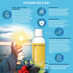Infinite Labs Liposomal Vitamin D3 & K2 pour shot shows convenient daily dosing